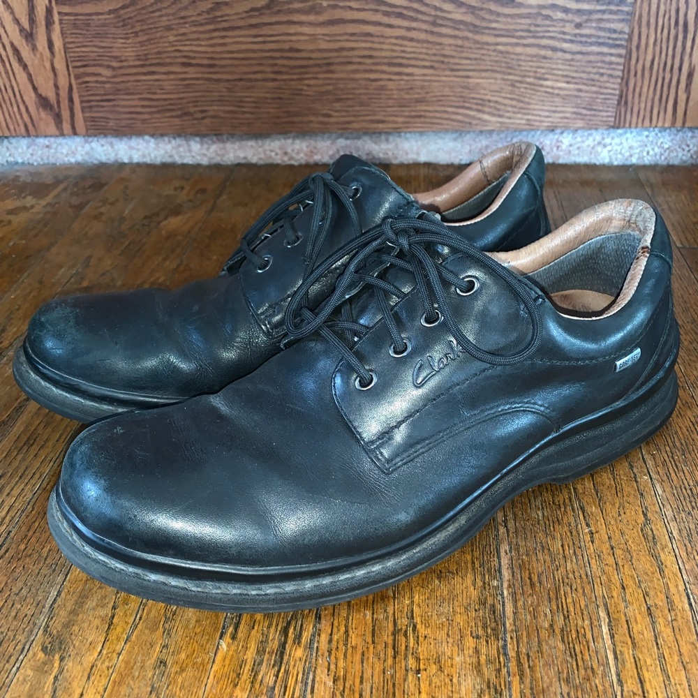 Clark’s Gore-Tex Black Leather Shoes Men’s Size 12